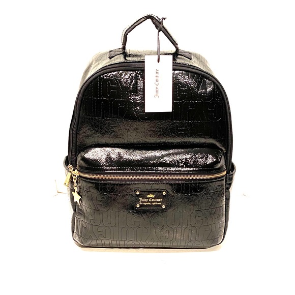 Juicy Couture Handbags - Juicy Couture Black Patent Leather Backpack! NWT!